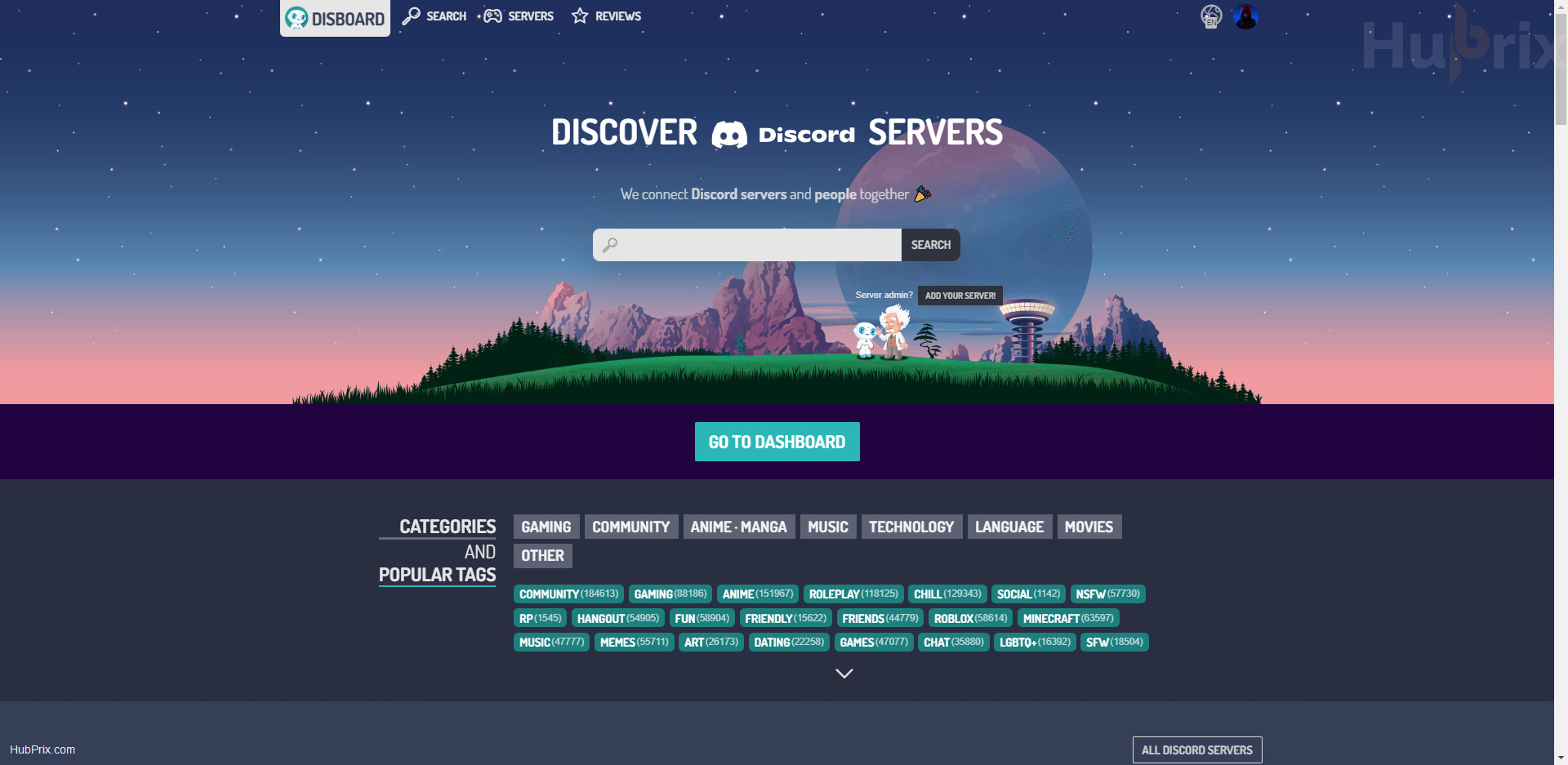 Disboard HomePage Overview
