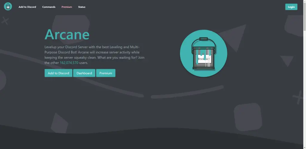 Arcane Discord Bot Website Overview - Hubprix.com