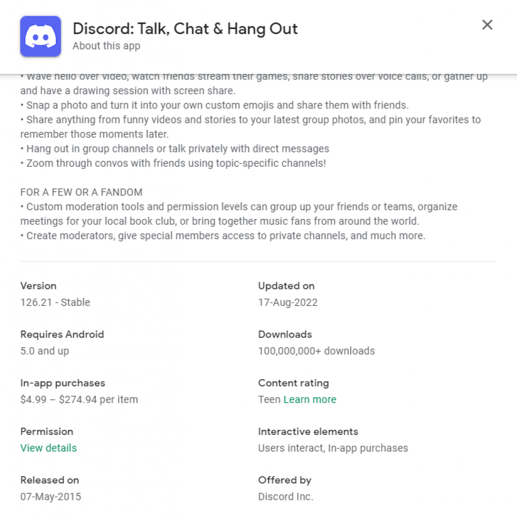 Discord - Android Update 126.21- HubPrix.com