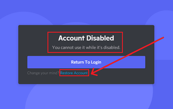 Discord Disabled