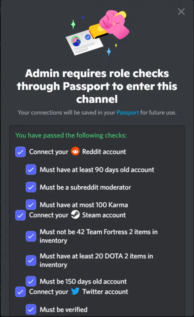 Discord Passport Reddit Roles Checking