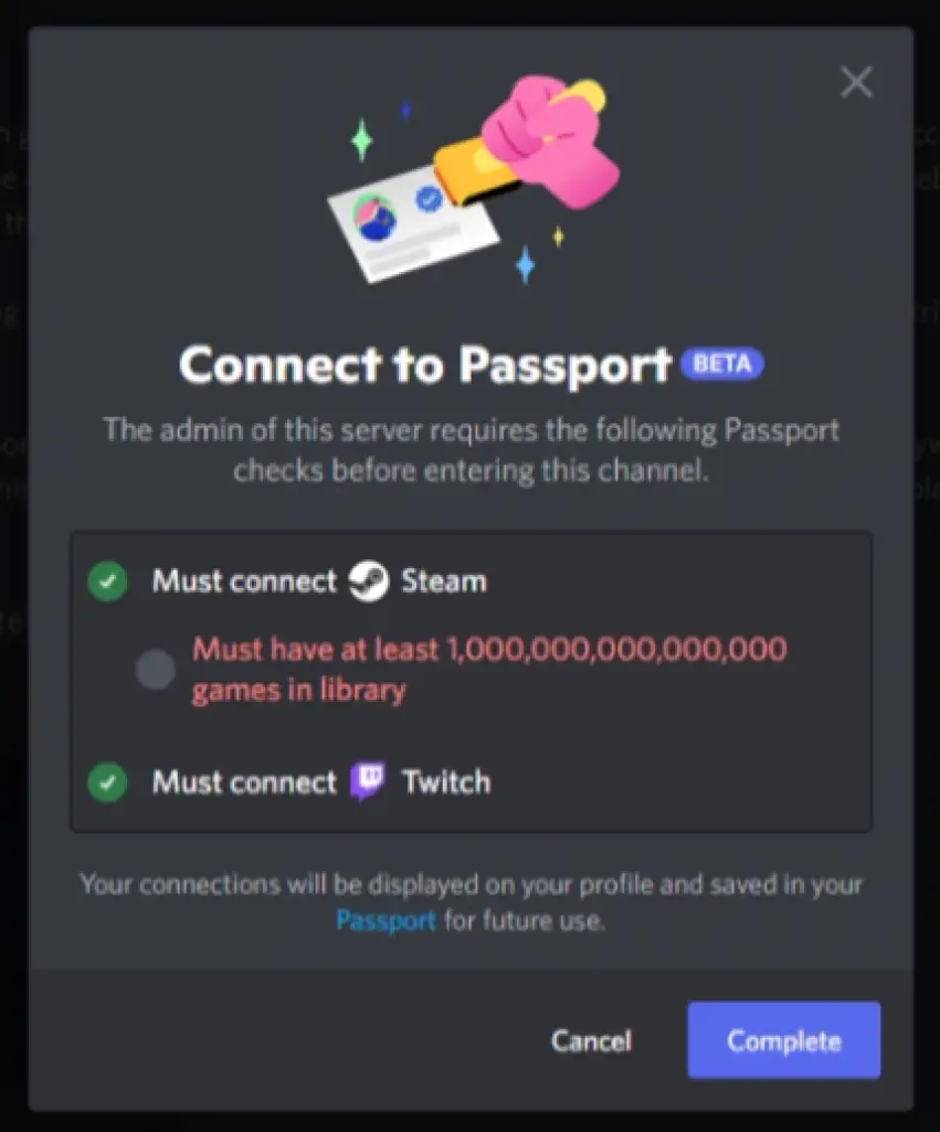 Discord Passport - Twitch & Steam