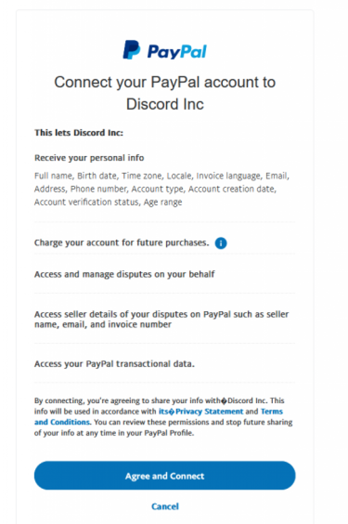 Discord Paypal Social Connection Paypal agreement - HubPrix.com