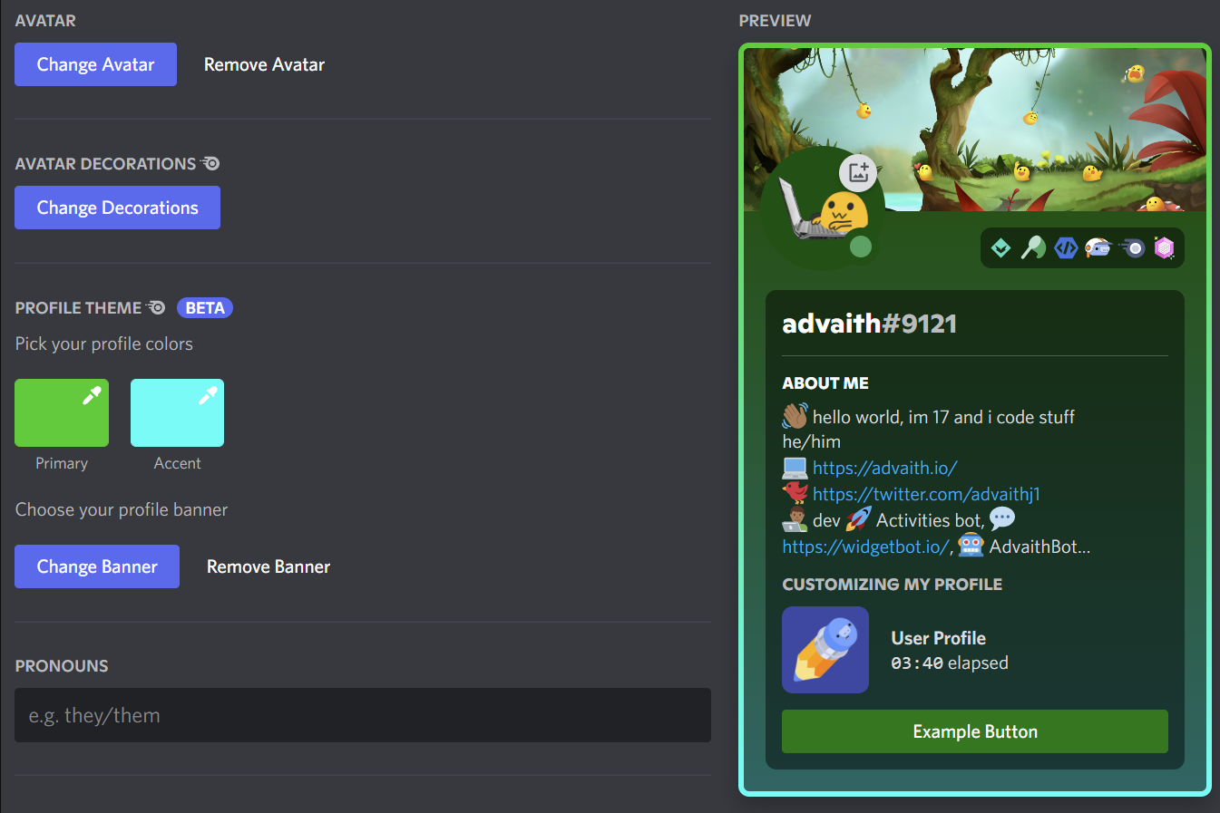 Discord Profile Theme Part 1 - HubPrix.com