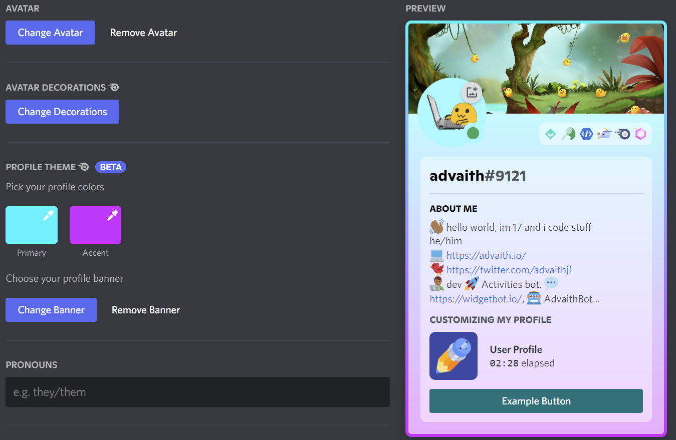 Discord Profile Theme Part 2 - HubPrix.com