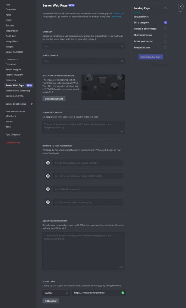 Discord Server Web Page Discovery Setup Setting - HubPrix.com