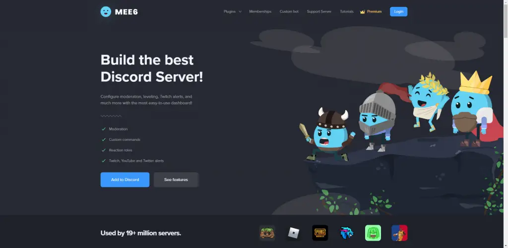 Mee6 Discord Website Overview - Hubprix.com