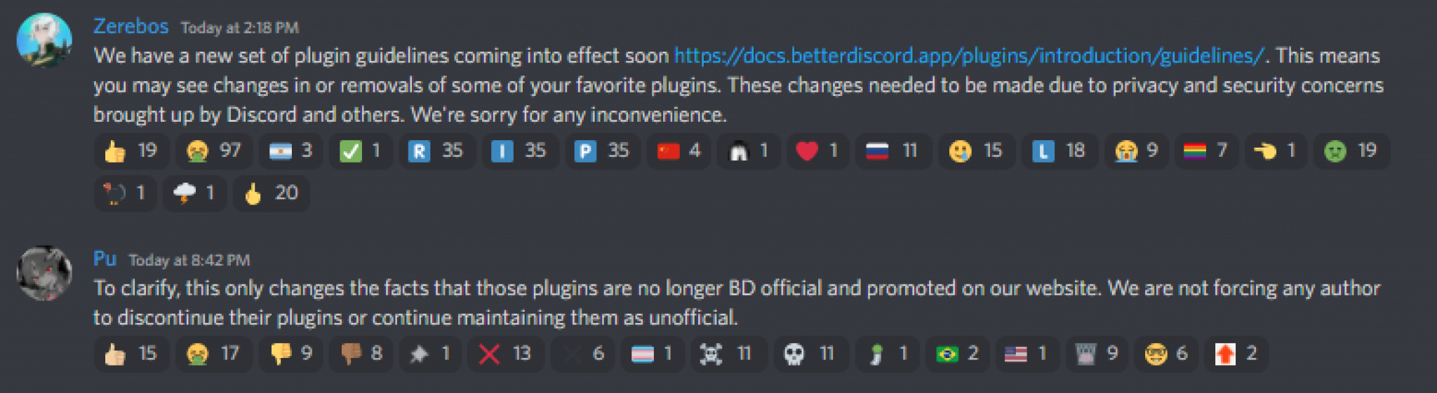 Better discord show hidden channel plugin removed which cause privacy 