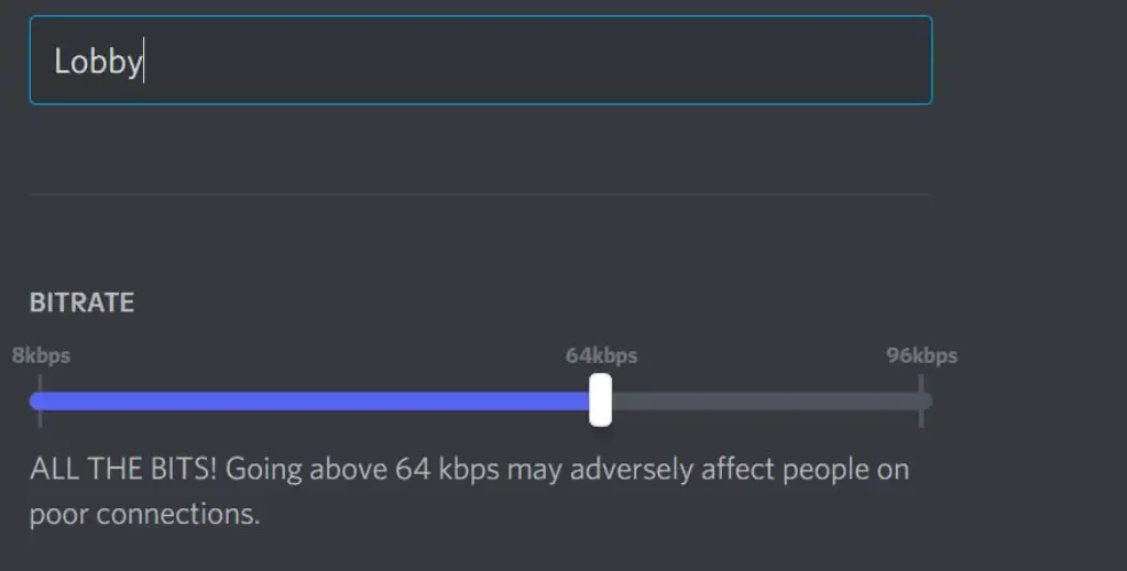 By Adjusting Bitrate on Discord Setting