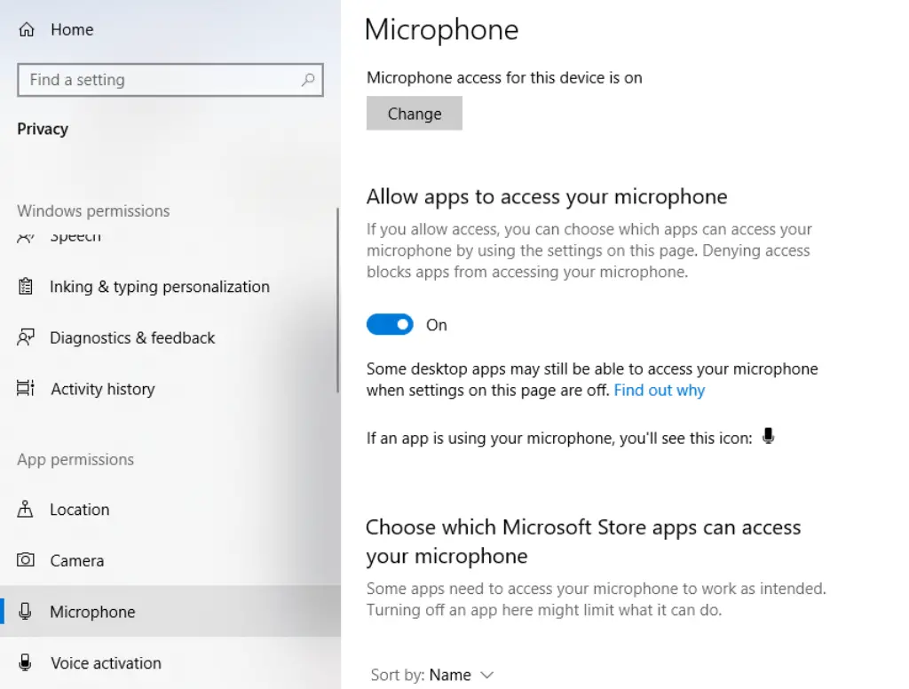 Check Your Hearing Devices Mic Access Setting