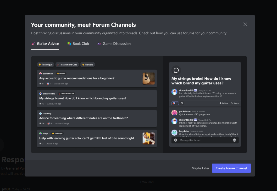Discord Forum New Feature HubPrix
