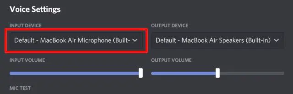 Discord Input Feature Voice Features Setup