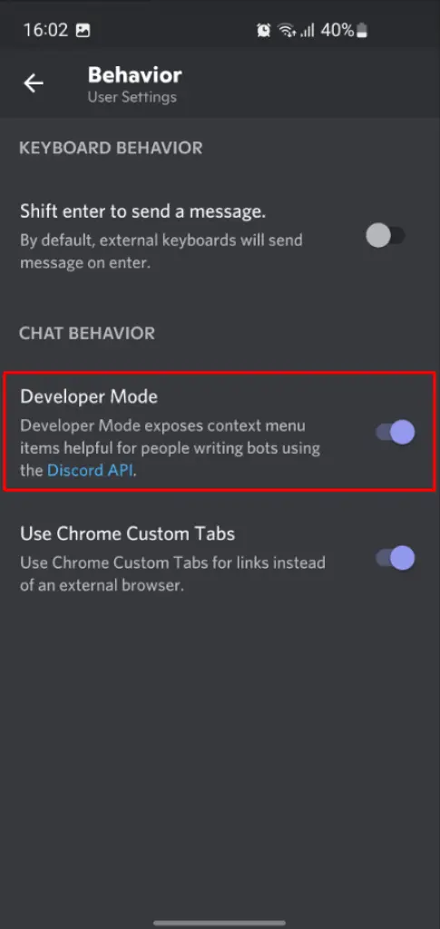 Discord Message Developer Advanced on Mobile HubPrix