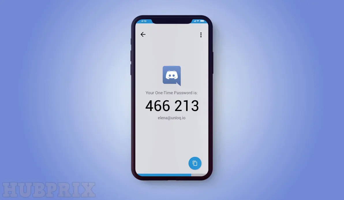 Discord Security Authentication one Time