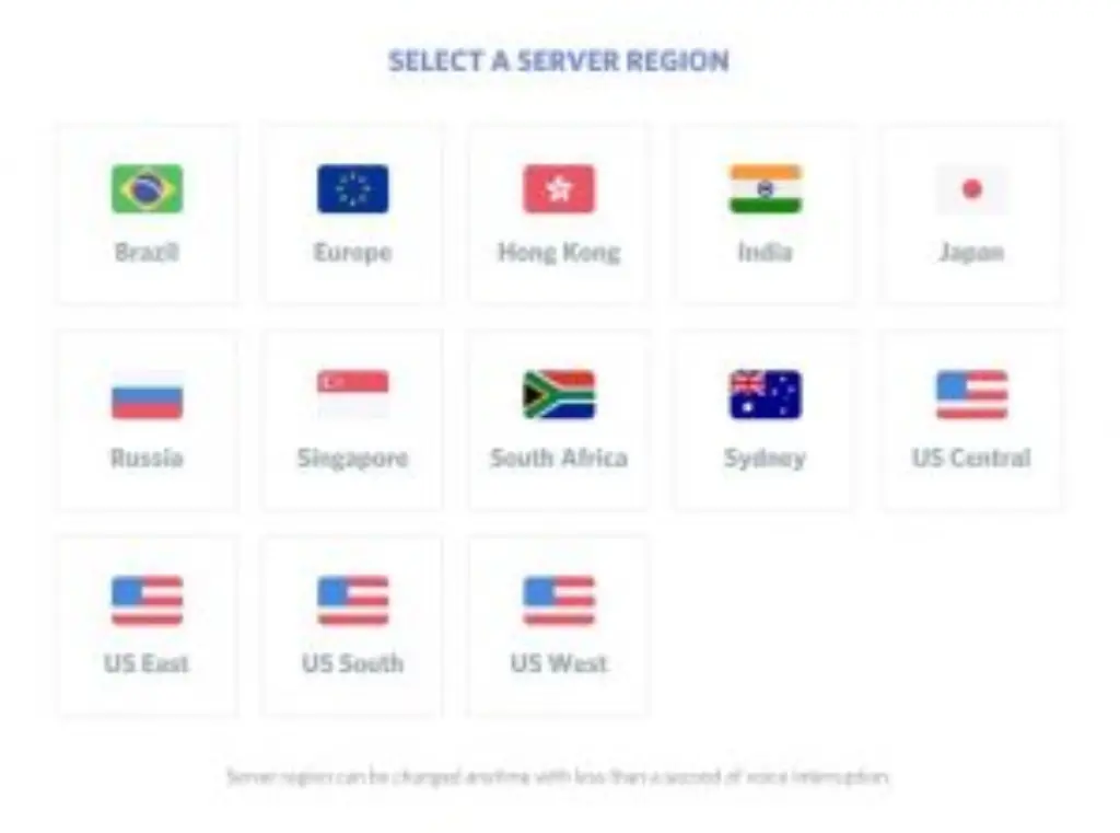 Discord Server Region Select