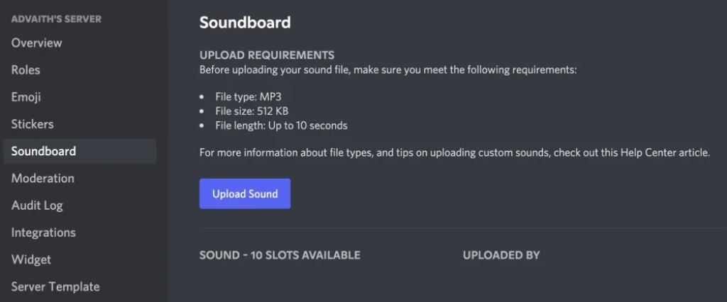 Discord Sound Board Feature Added to Server