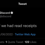 Discord Twitter What if we had read receipts