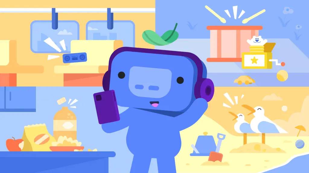 Discord Wumpus With Headphone Vibin Wallpaper