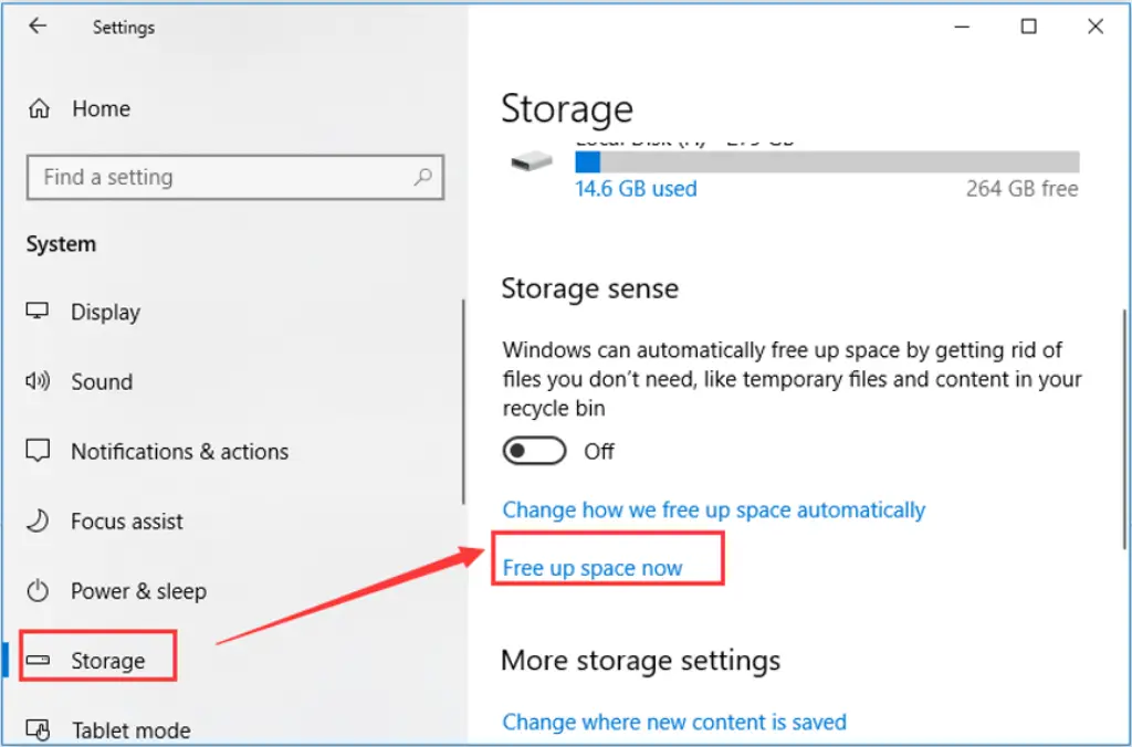 Disk Cache Free Up Space Now Windows