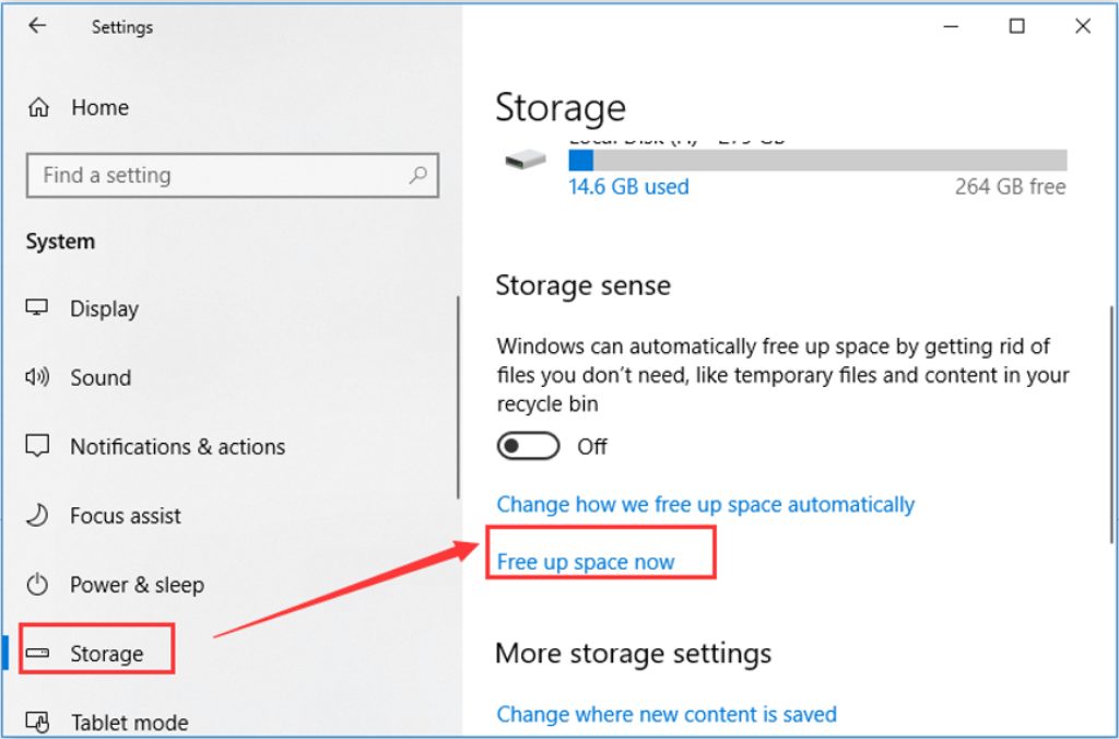Disk Cache Free Up Space Now Windows