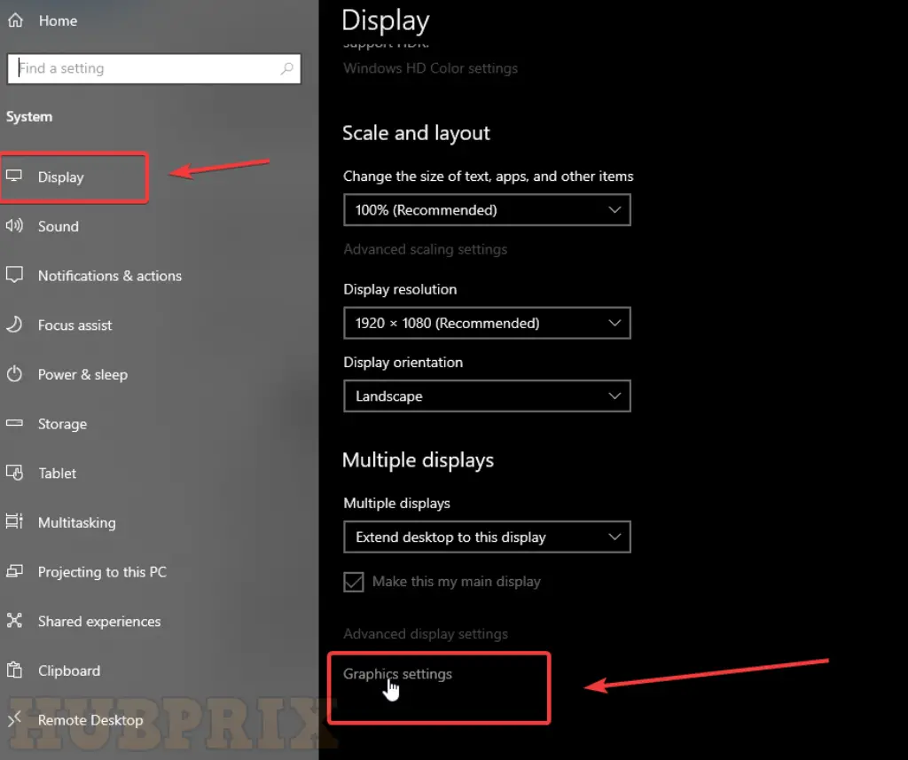 Display Graphic Setting Enable