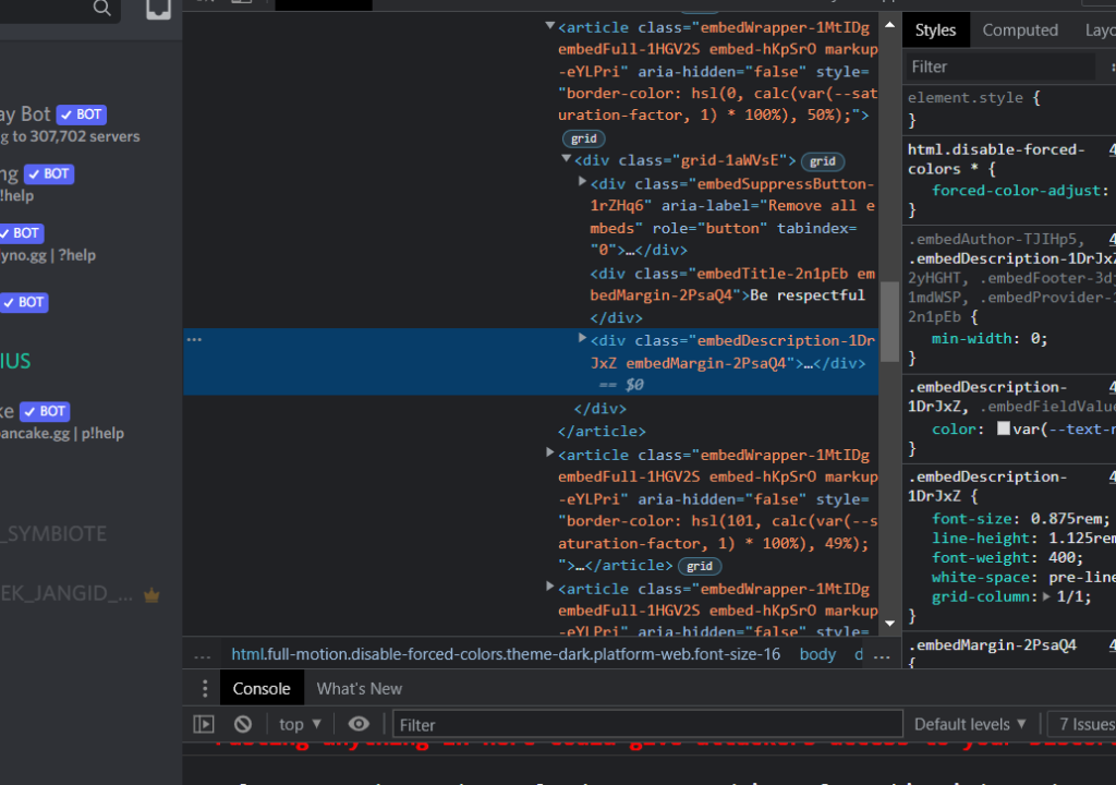 Inspect Element on Discord Right Click