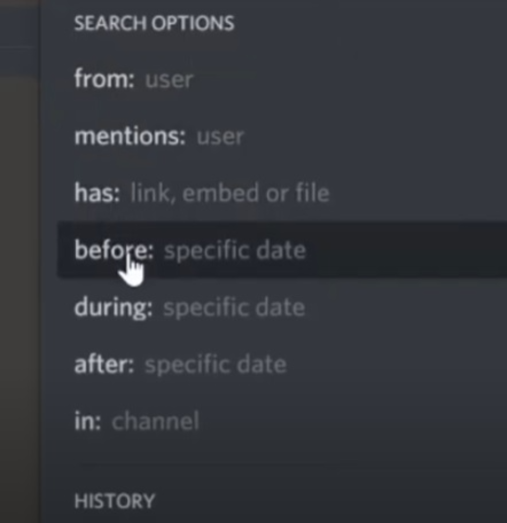 Mentions Search Option Discord Search