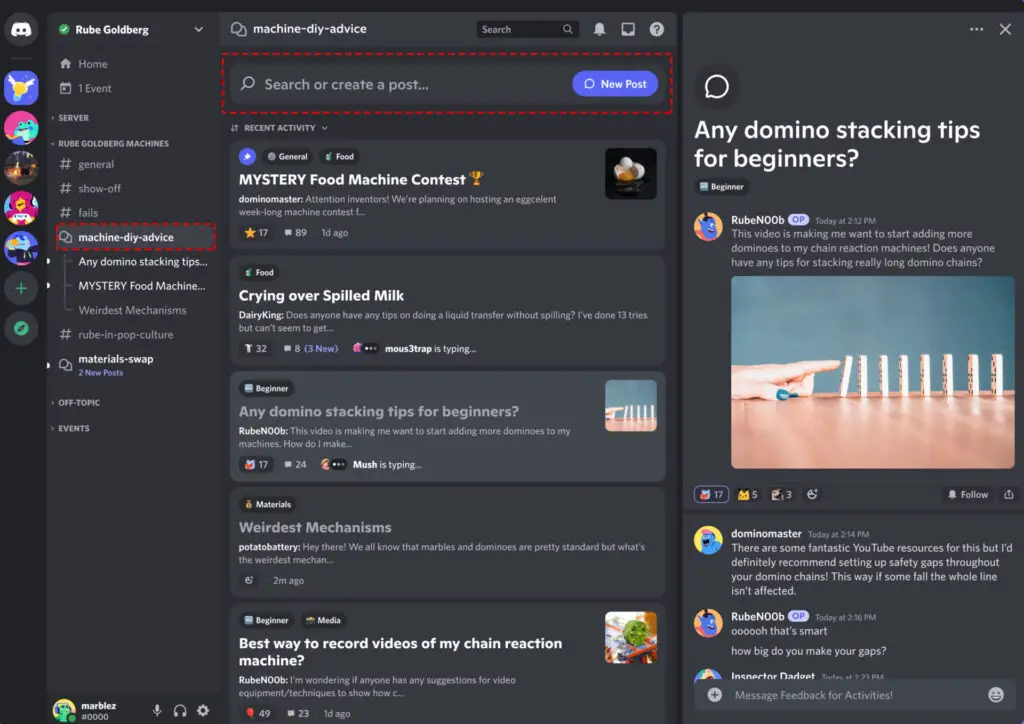 Post on Discord Forum Channel HubPrix