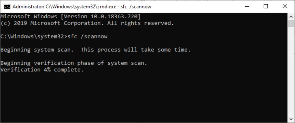 Run the System File Checker Command Prompt