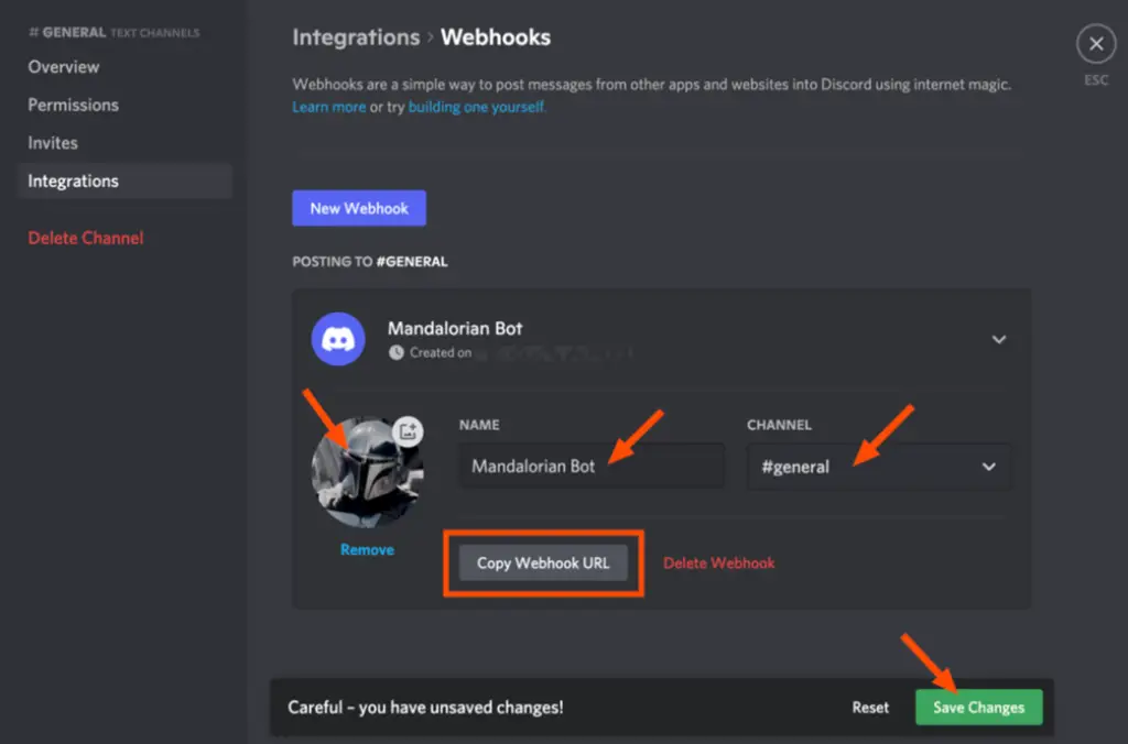Webhook Bot Setup Discord Overview