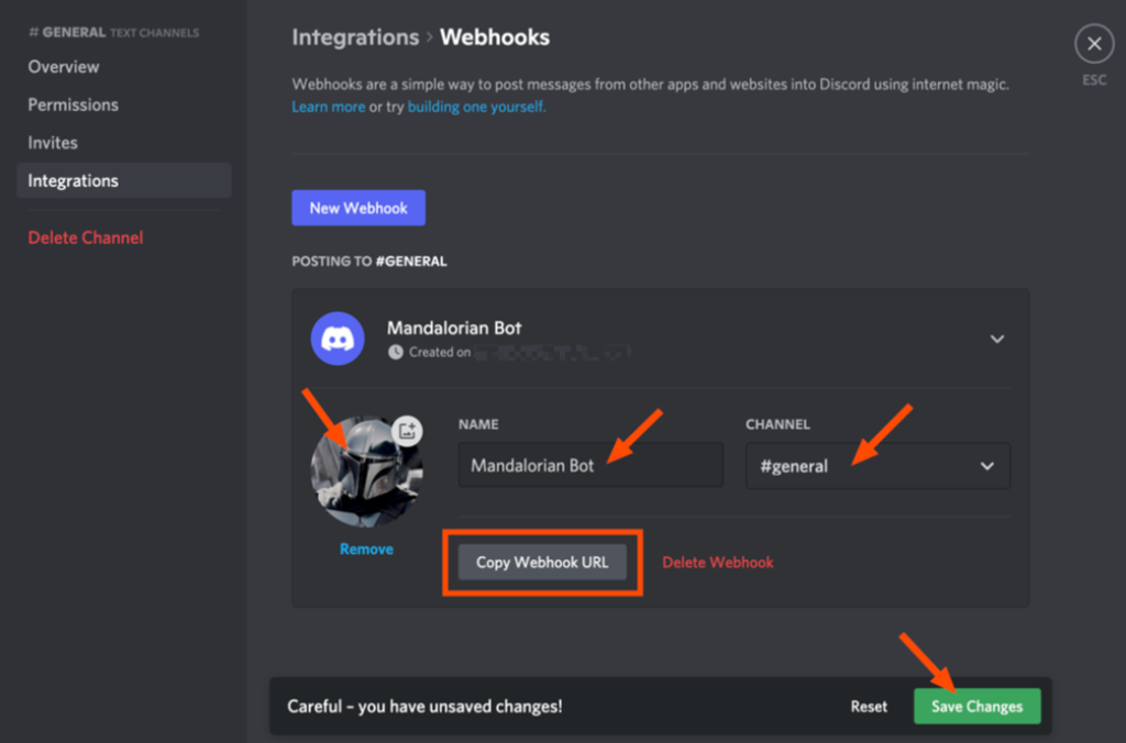 Webhook Bot Setup Discord Overview
