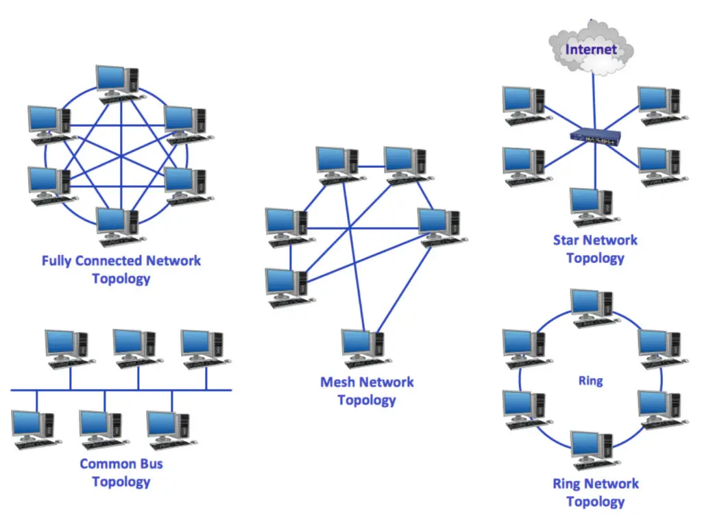 different network topologies Usuage