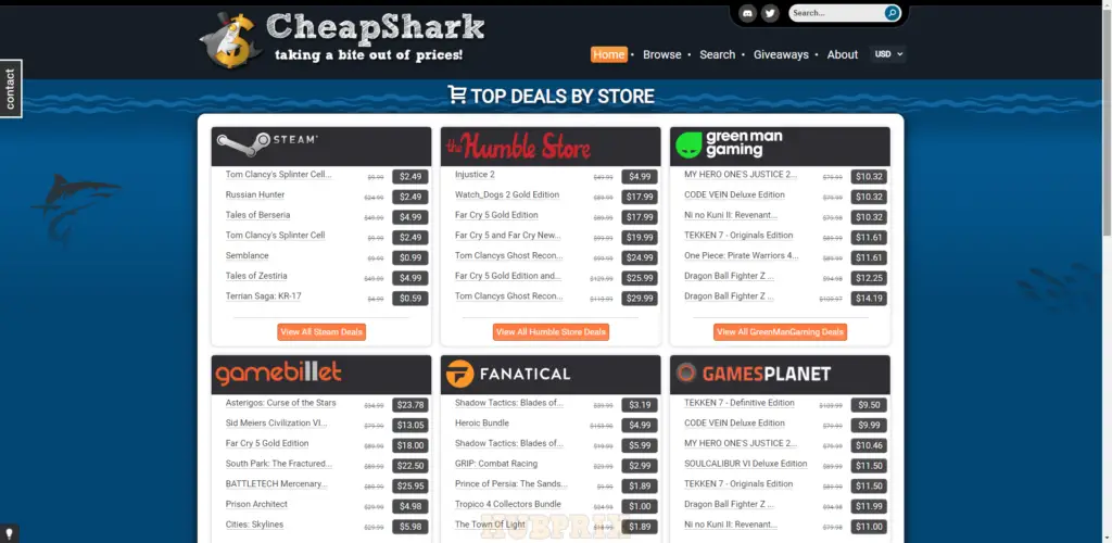 CheapShark Website Review