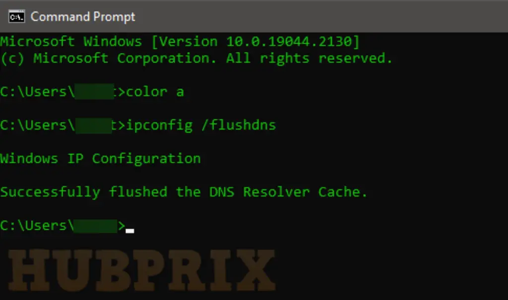 Flush DNS Cache CMD