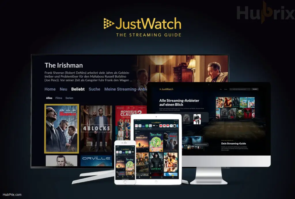 JustWatch Premium Services Offered