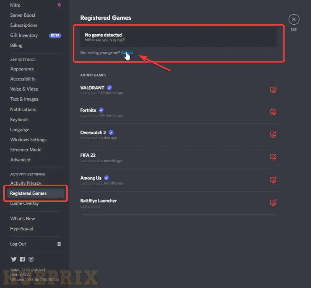 Manually Add Game to Discord