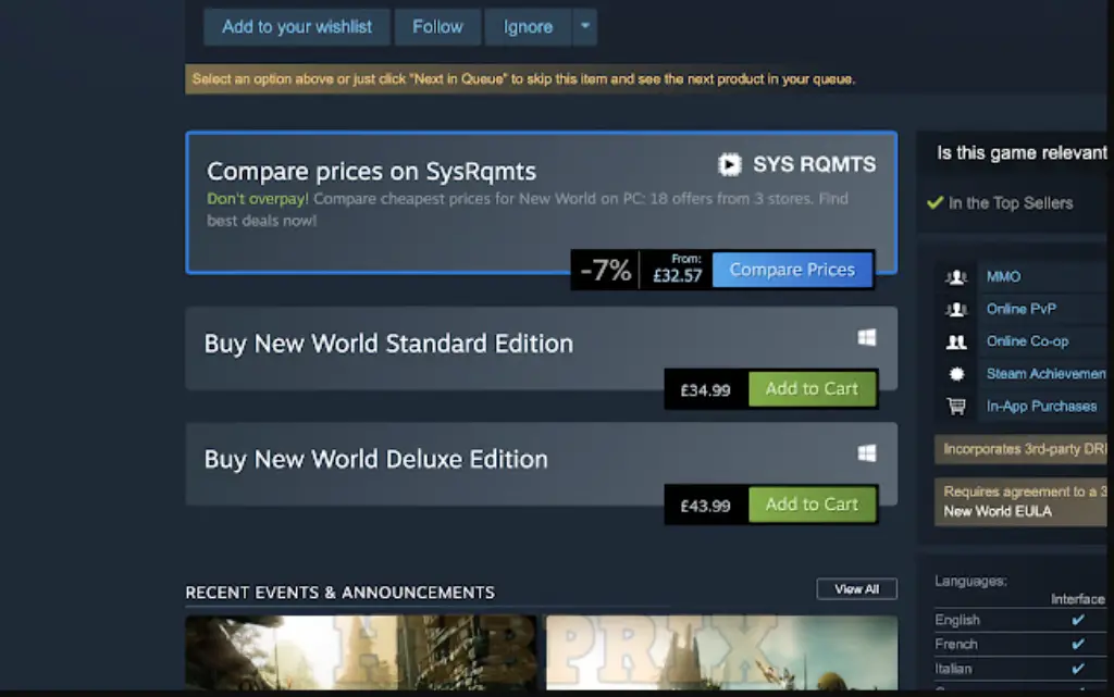 Steam Cheap Games Extension