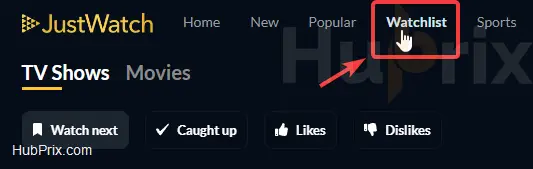 WatchList Page JustWatch