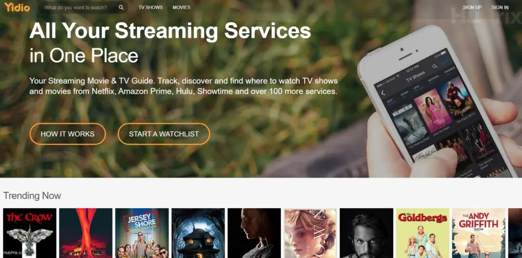 Yidio Streaming App Overview