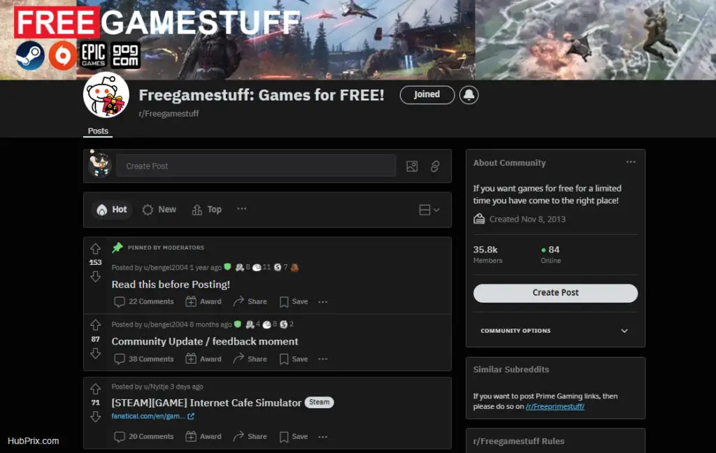 FreeGamesStuff Reddit Community