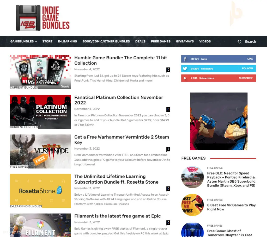 IndieGameBundles Free Games Overview