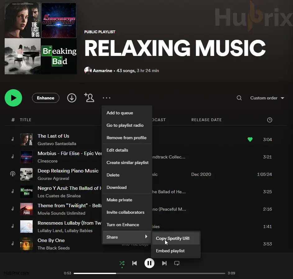 Spotify Playlist Sharing Custom