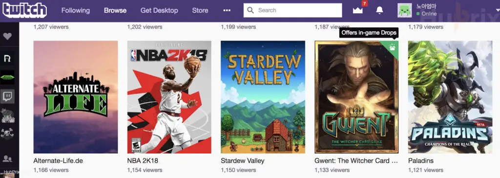 Twitch Game Drops Feature