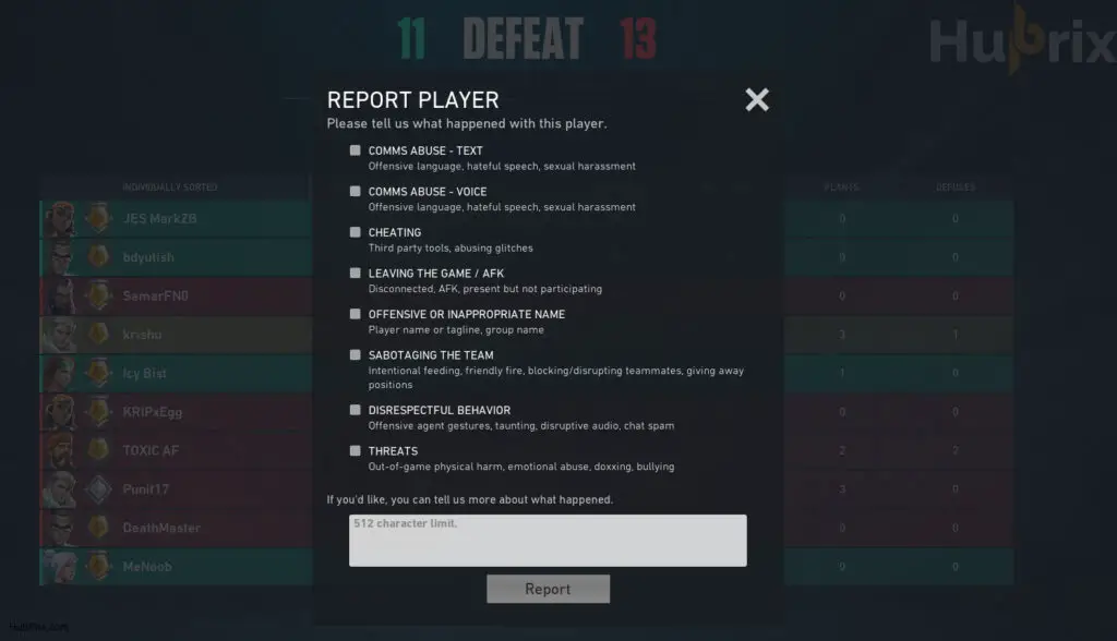 Valorant Report Players Annoying AFK