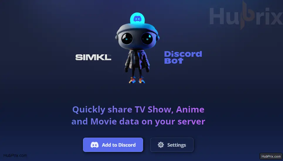 Discord Bot SIMKL overview