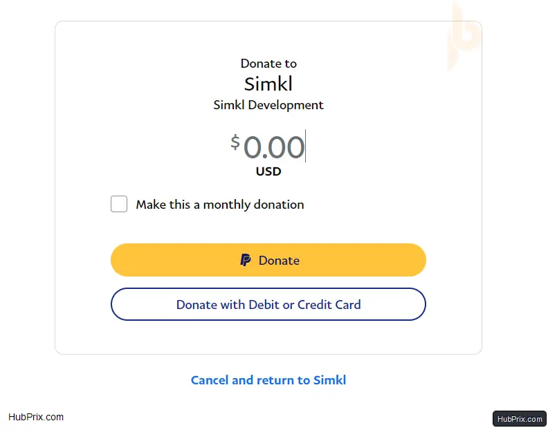 SIMKL PAYPAL DONATIONS