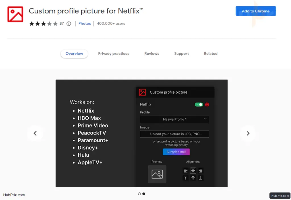 Custom Profile Picture NETFLIX Features