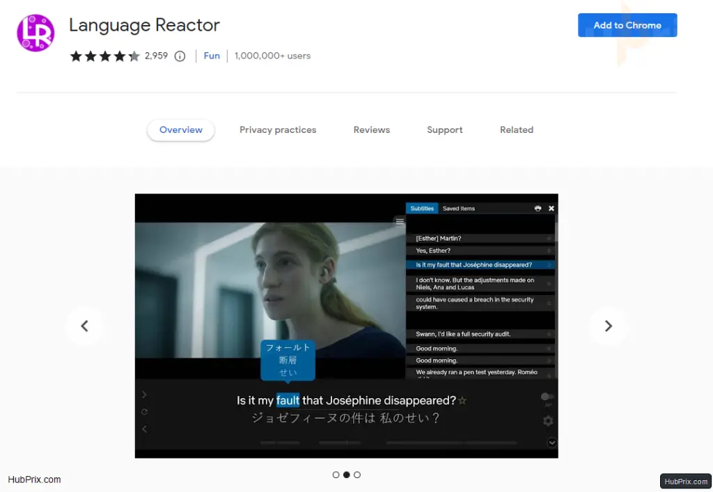 Language Reactor Learning Netflix Feature