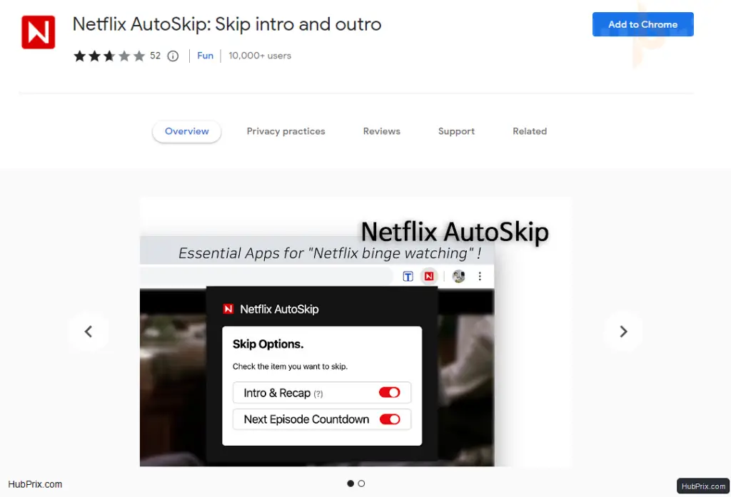Netflix AutoSkip Intro Outro Features