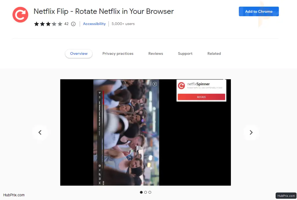 Netflix Flip Screen Feature